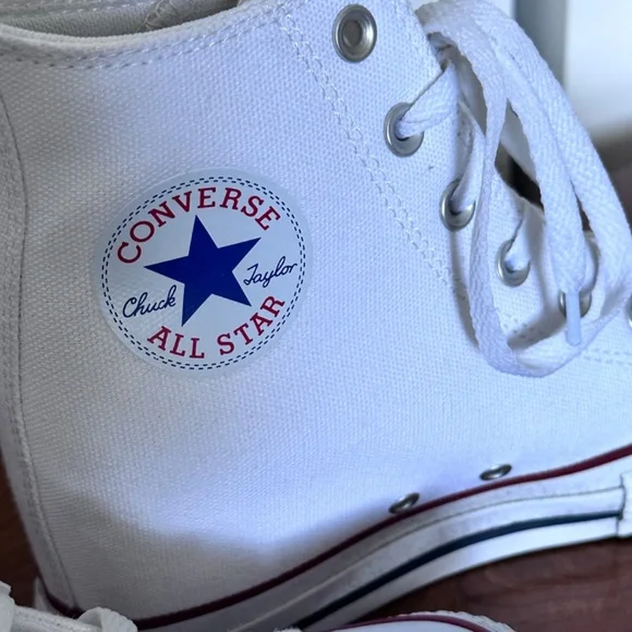 Converse Chuck Taylor All Star Hidden Wedge Platform White Sneaker - Picture 3 of 7